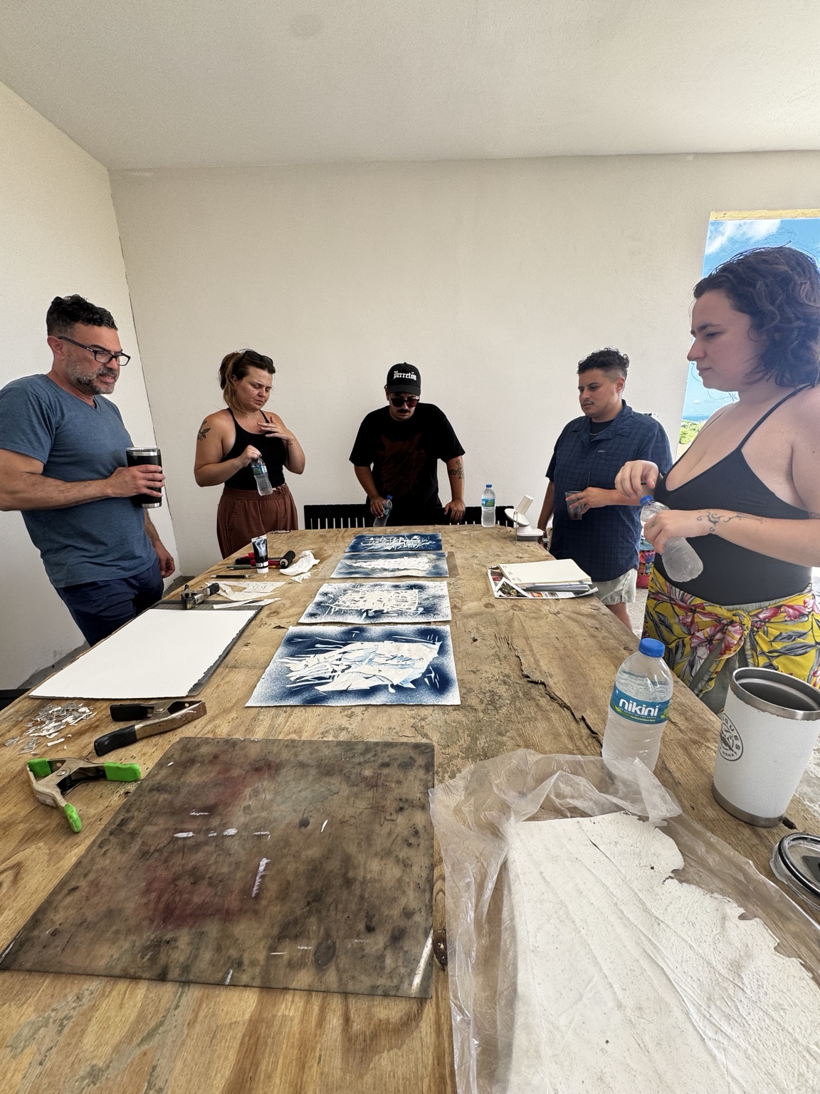 Studio visit during John Dominic Colón’s residency