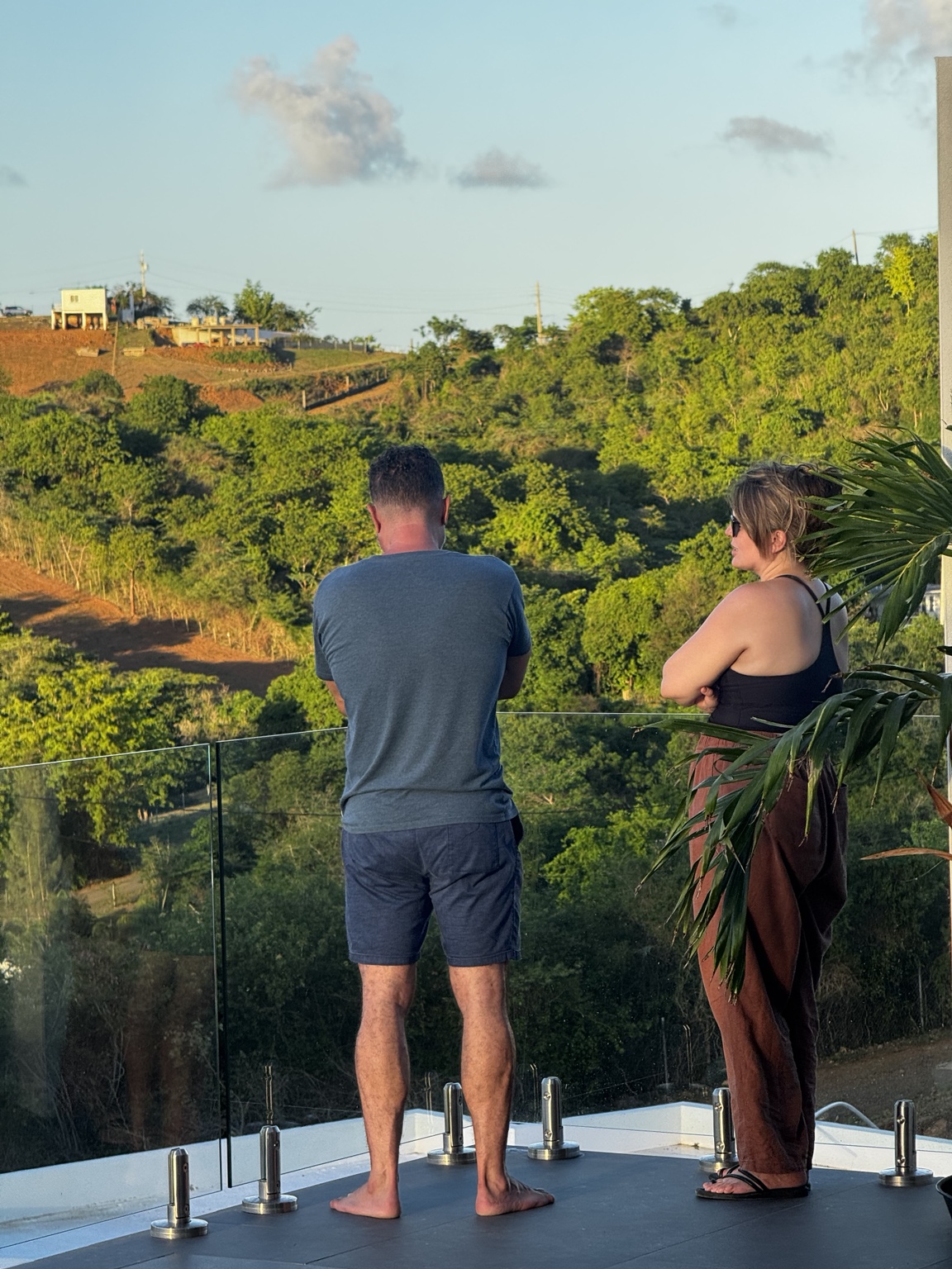 Visitors look out over Vieques from Casa Mi Rey